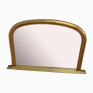 Victorian Style Arched Gold Overmantel Mirror, 1960s