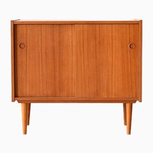 Vintage Teak Sideboard with Sliding Doors, 1960s