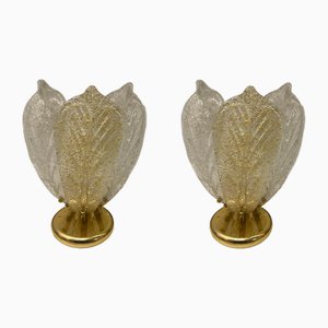 Tischlampen aus Muranoglas, 1970er, 2er Set