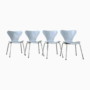 Chairs Model 3107 by Arne Jacobsen for Fritz Hansen, 1989, Set of 4