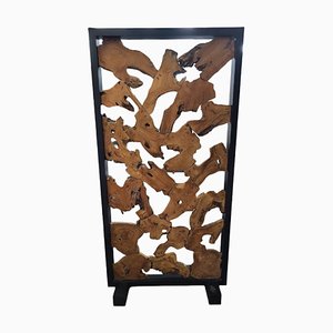 Natural Olive Wood Screen Room Divider