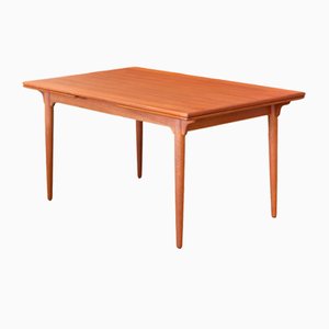 Mesa de comedor Omann Jun Mod 54 de teca con tapas extraíbles, años 60