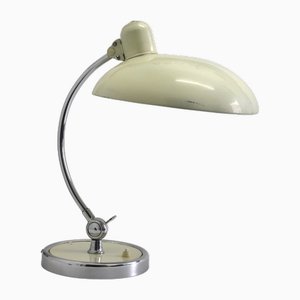 Cremeweiße deutsche Modell 6631 Bauhaus Schreibtischlampe aus Metall von Christian Dell für Kaiser Idell, 1930er