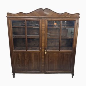 Glass Showcase Cabinet in Walnut Wood, 1875