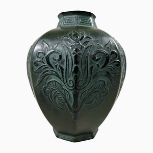 Meiji Period Copper Takaoka Ikebana Flower Vase, Japan, 1960s