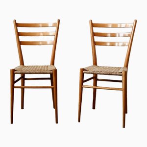 Leichte italienische Design Stühle, 1960er, 2er Set