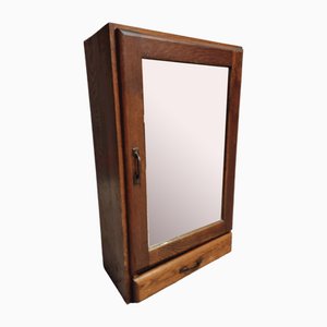 Hanging Medicine Cabinet with Mirror and Drawer, 1920s