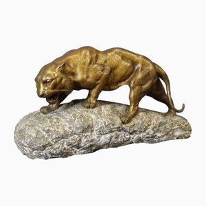 James Andrey, Sculpture de Lionne, 1890s, Bronze