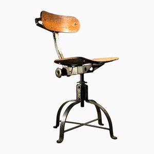 Modernist Industrial Workshop Chair, France, 1950s