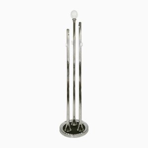 Dimmable Floor Lamp with Chromed Brass Coat Hanger