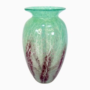 Vase Art Déco en Verre par Karl Wiedmann pour WMF Ikora, Allemagne, 1930s