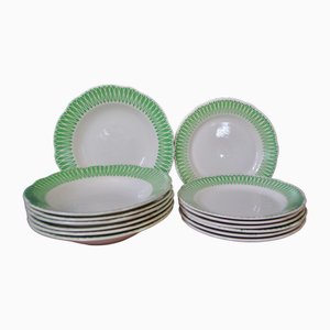 Dessert and Soup Plates from Digoin Sarreguemines, 1930s, Set of 14