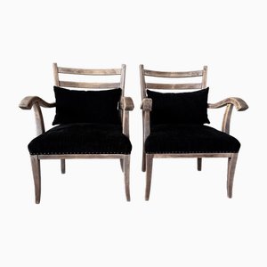 Vintage Coastal Armchairs, Set of 2