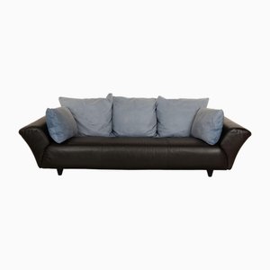 333 Drei-Sitzer Sofa aus schwarzem Leder von Rolf Benz