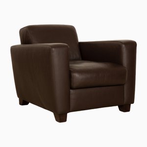 Fauteuil en Cuir Marron Foncé de Machalke