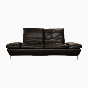 Schwarzes 3-Sitzer Ledersofa von Koinor