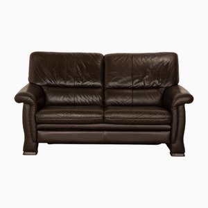 Model 2253 2-Seater Sofa in Dark Brown Leather from Himolla