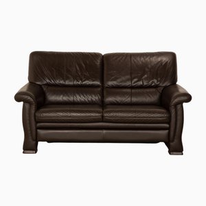 Modell 2253 2-Sitzer Sofa aus Dunkelbraunem Leder von Himolla