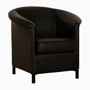 Fauteuil Aura en Cuir Noir de Wittmann