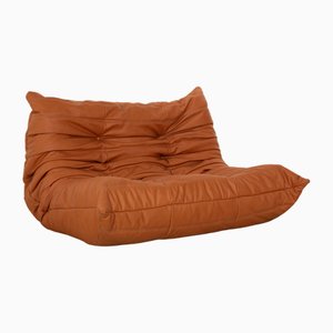 Togo 2-Seater Sofa in Brown Fabric by Michel Ducaroy for Ligne Roset