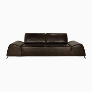 Sofa aus dunkelbraunem 2-Sitzer Leder von Koinior