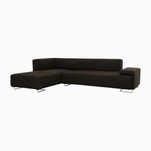 Sofá esquinero Lowland de tela gris oscuro de Moroso