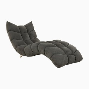 Chaise Longue Cloud 7 en Tissu Gris de Bretz