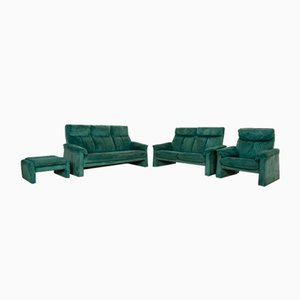 Motion Living Room Set in Turquoise Fabric from Laauser, Set of 4