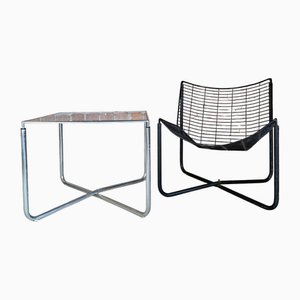 Järpen Lounge Chair and Table attributed to Niels Gammelgaard for Ikea, 1960s, Set of 2