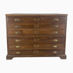 Plan Chest with Brass Cup Handles, 1930s