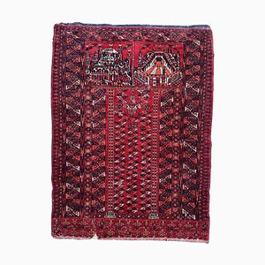 Antiker turkmenischer Stammes-Teppich im Used-Look, 1890er