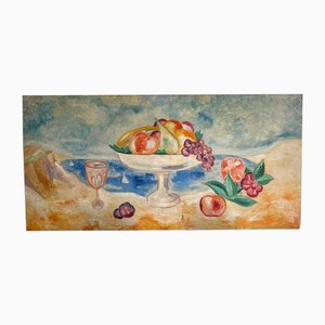 Fruit Bowl on the Beach, 1960s, Oil on Canvas