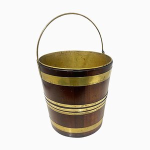 Seau à Eau en Laiton Relié, Pays-Bas, 19ème Siècle