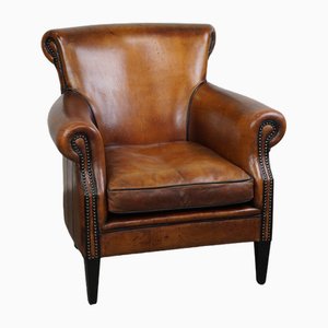 Fauteuil Vintage en Cuir de Mouton