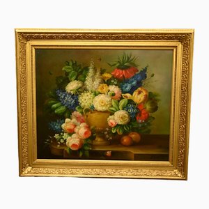 Artista holandés, Bodegón con espray floral, pintura al óleo, enmarcado
