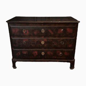 Chinese Lacquer Chest of Drawers with Dragon Decor, Late 19th Century