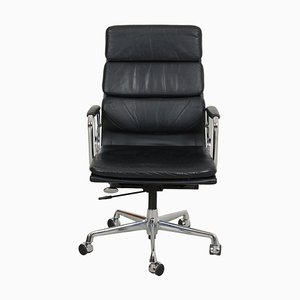 Ea-219 Office Chair in Black Leather by Charles Eames, 1980s