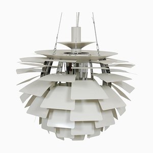 Lámpara de techo Artichoke blanca de Poul Henningsen, años 90