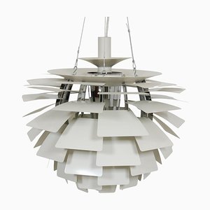 Weiße Artischocke Deckenlampe von Poul Henningsen, 1990er