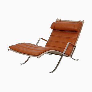 Grasshopper Lounge Chair in Cognac Leather by Fabricius and Kastholm