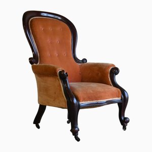 Vintage Victorian Upholstered Armchair