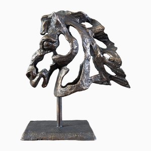 Head of Forse in Patinated Bronze, 1950s