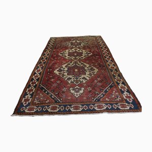 Grand Tapis Traditionnel Arbre de Vie en Laine Rouge, 1920s