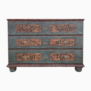 Tyrolean Floral Painted Chest of Drawers