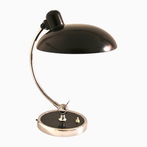 Deutsche Bauhaus Modell 6631 Schreibtischlampe aus schwarzem Metall von Christian Dell für Kaiser Idell, 1930er