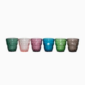 Italian Modern Drinking Glasses by La Vetreria for Ivv Florence, Set of 6