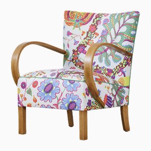 Art Deco Cocktail Chair with Print by Josef Frank, 1930s