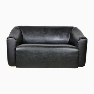 DS 47 2-Sitzer Sofa aus schwarzem Leder von de Sede