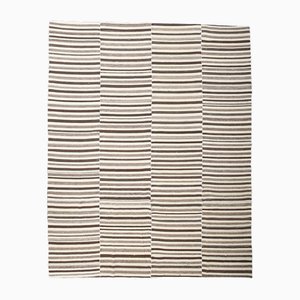 Moderner Kelim Teppich in Braun und Beige