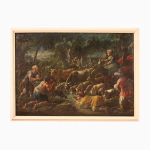 Moïse frappant le rocher, 1720, huile sur toile, encadrée